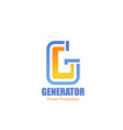 g letter icon for power production company vector image vector image