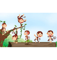 a group of monkeys vector image