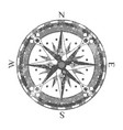 ancient compass rose isolated icon vector image