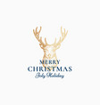 merry christmas abstract retro label logo vector image