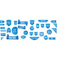 set of new collection tags blue badges and labels vector image vector image