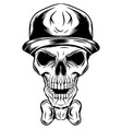 skull a clown in a hat vector image vector image