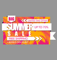 summer sale banner with tropical exotic palm vector image