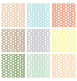 vintage seamless polka dot patterns set vector image