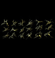 black marble pattern with gold kintsugi cracks vector image vector image