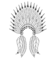 bohemian entangle war bonnet with feathers vector image