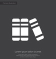 books premium icon white on dark background vector image vector image