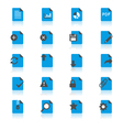 document flat with reflection icons vector image vector image