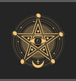 esoteric occult symbol magic tarot sign vector image vector image