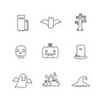 halloween icon set vector image