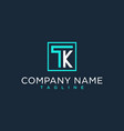tk kt initial logo luxury design inspiration vector image vector image