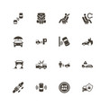 auto safety - flat icons vector image