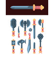 fairytale weapons medieval perky knives steel vector image