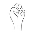 fist silhouette vector image vector image