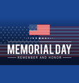 memorial day us federal holiday template vector image