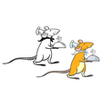 rat waiter vector image