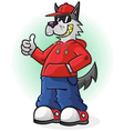 big bad wolf cartoon character vector image vector image