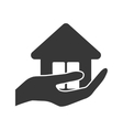 home house silhouette icon graphic vector image