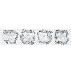 Ice cubes set Royalty Free Vector Image - VectorStock