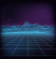 3d futuristic wireframe vector image
