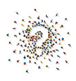 a crowd of people in the form of question symbol vector image