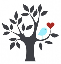 Bird and tree Royalty Free Vector Image - VectorStock