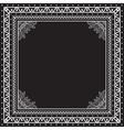 black and white bandana print design with borders vector image