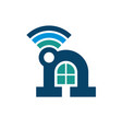 home wireless logo vector image vector image