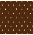 beige chess icons on brown background seamless vector image vector image