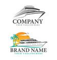 cruise ship logo vector image vector image