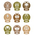 dog food labels set vector image vector image