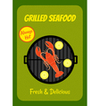 grilled lobster vector image vector image