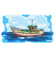 motor yacht vector image