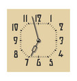 clock face in vintage color vector image vector image