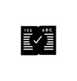education book icon- book flat symbol vector image