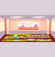 indoors mini golf club interior cartoon vector image