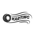 karting club or kart races motor tire vector image
