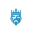 king head logo design template vector image