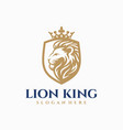 imperial lion head luxury logo design template vector image vector image