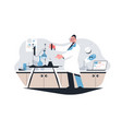 laboratory assistant doing chemical tests vector image