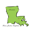 state of louisiana vector image