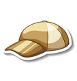 a sticker template with gold cap isolated vector image