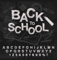 chalk hand drawing alphabet vector image