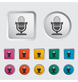 icon vintage microphone vector image