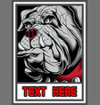 bulldog in frame vector image
