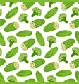 vegetable pattern with composition broccoli vector image vector image