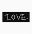 love banner - stripe in eyelet vector image vector image