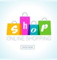 online shopping bags logo internet shop vector image