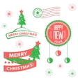set of labels and elements vector image