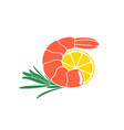 shrimp vector image
